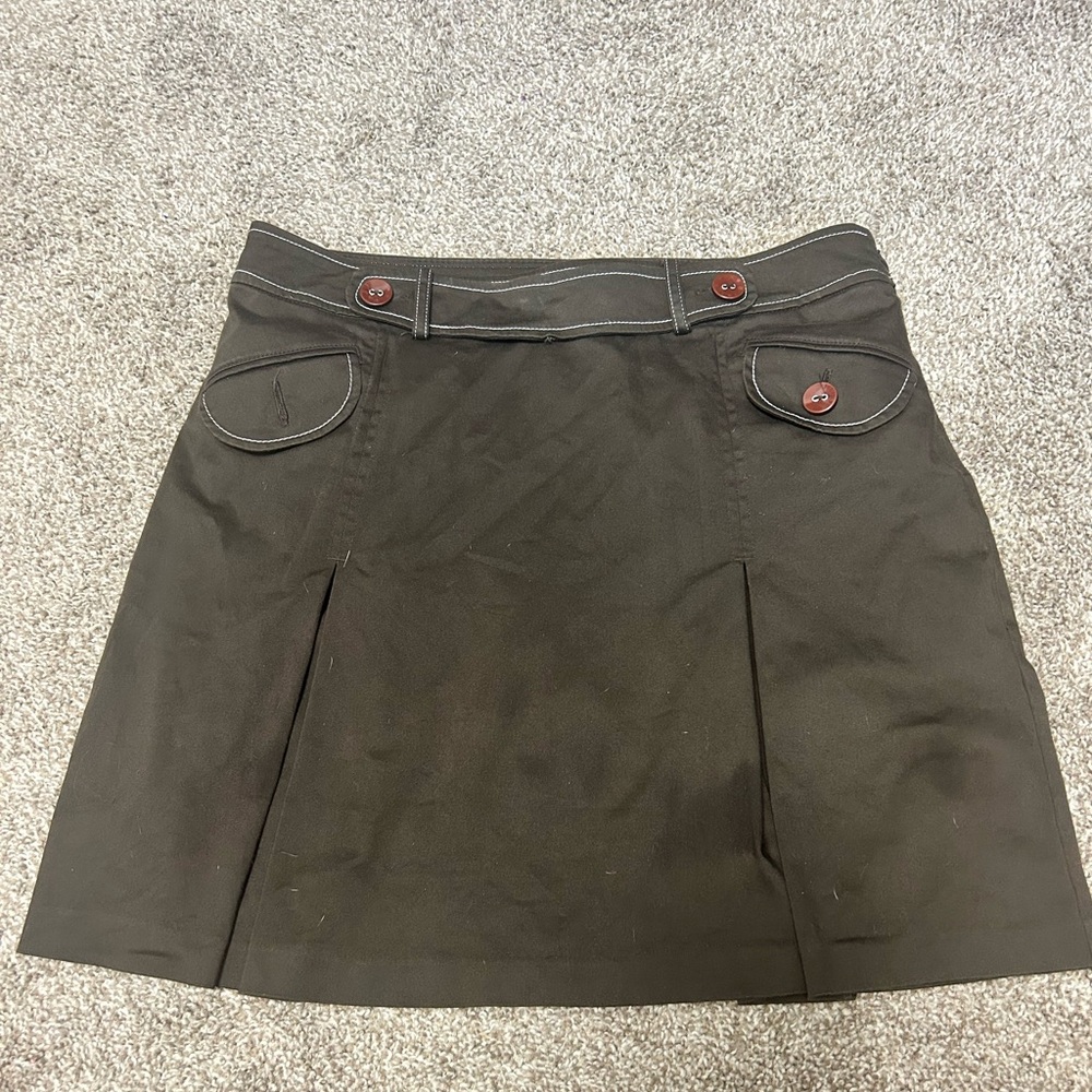 Tribal, Brown, skort with Buttoned Pocket Flaps, size 8